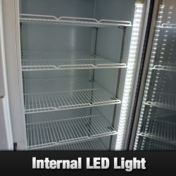 Federal Two Door Display Upright Fridge 1000L